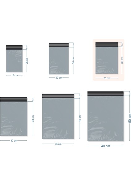 25X30+5CM Cepsiz Kargo Poşeti fiyatları