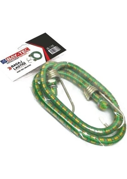 Bay-Tec Bagaj Lastiği Dayanıklı Bagaj Lastiği 90 cm Kalın Demir Kancalı Bagaj Lastiği