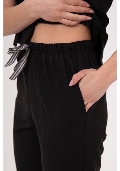 Siyah Myra Premium Likralı Doktor Hemşire Forma Takımı Scrubs Üniforma fırsatları