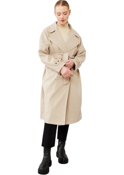 Kruvaze Yaka Kaşe Kaban LEV.570038