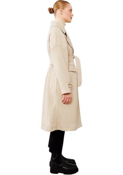 Kruvaze Yaka Kaşe Kaban LEV.570038 fiyatları