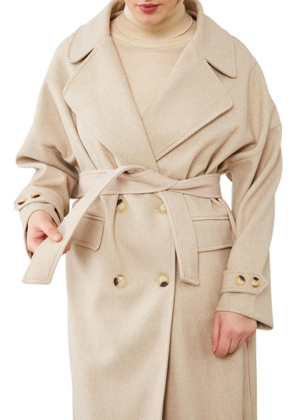 Kruvaze Yaka Kaşe Kaban LEV.570038 fırsatları