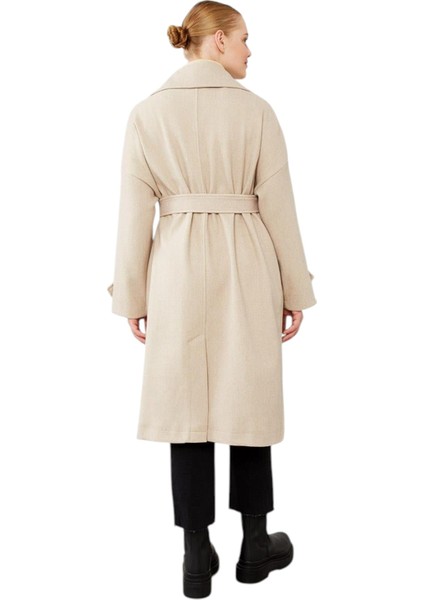 Kruvaze Yaka Kaşe Kaban LEV.570038 indirimleri