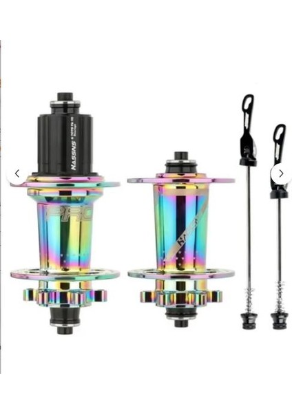 Hassn's Pro 7 32H Rainbow, Colorful Ön-Arka Jant Göbek Takımı, Göbek Seti