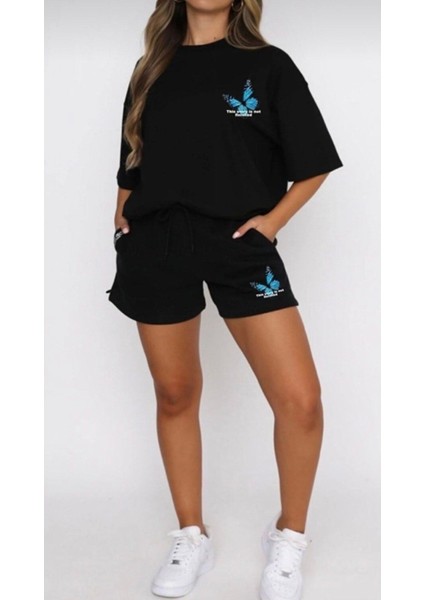 Şort Tişört Takım Spider Baskılı