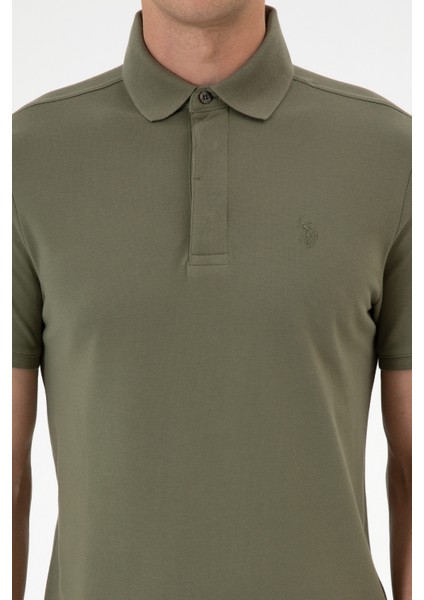 Erkek Koyu Haki Tişört Basic 50306015-VR111