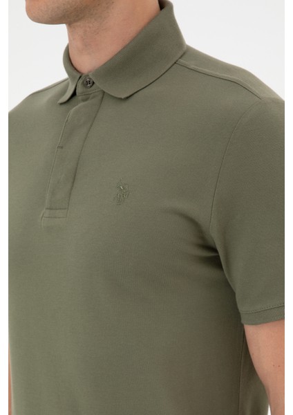 Erkek Koyu Haki Tişört Basic 50306015-VR111