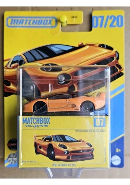 Collectors 1993 Jaguar XJ220S Diecast Model Araba - 1:64 Ölçek, Turuncu