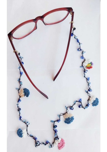 Motifli Nazar Boncuklu Gözlük Ipi