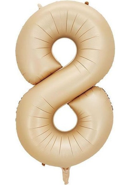 8 Rakamı Karamel Folyo Balon 34 Inch 86 cm