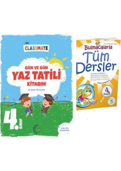 4. Sınıf Gün ve Gün Yaz Tatili Kitabım ve Bulmacalarla Tüm Dersler