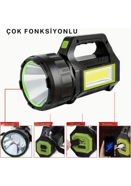 GK-T95 5 Adet 30W Uzun Menzilli Solar Panelli Powerbank USB Çıkış S.o.s Lu Ultra Güçlü Ledli Şarjlı Feneri indirimleri