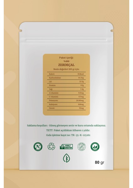 Zerdeçal 80gr fiyatları