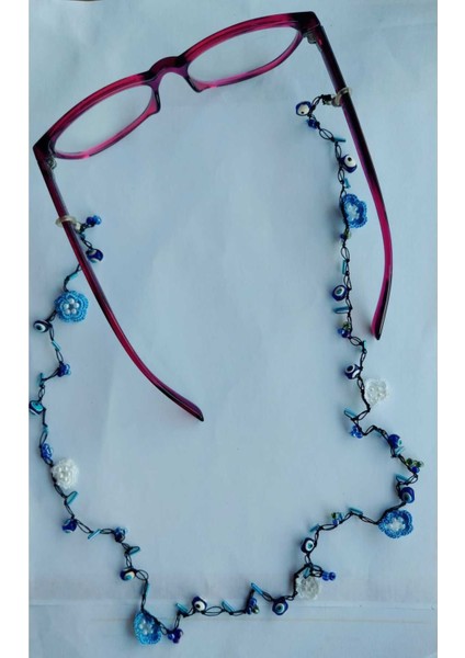 Nazar Boncuklu Örgü Gözlük Ipi