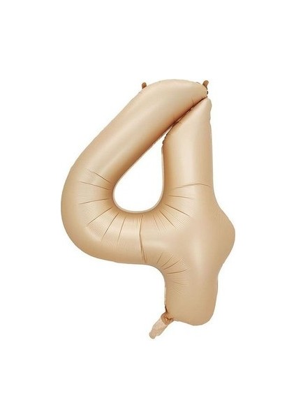 4 Rakamı Karamel Folyo Balon 34 Inch 86 cm