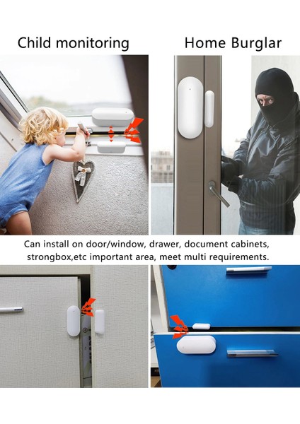 Tuya Zigbee Kapı Pencere Açma Sensörü Dedektörü modelleri