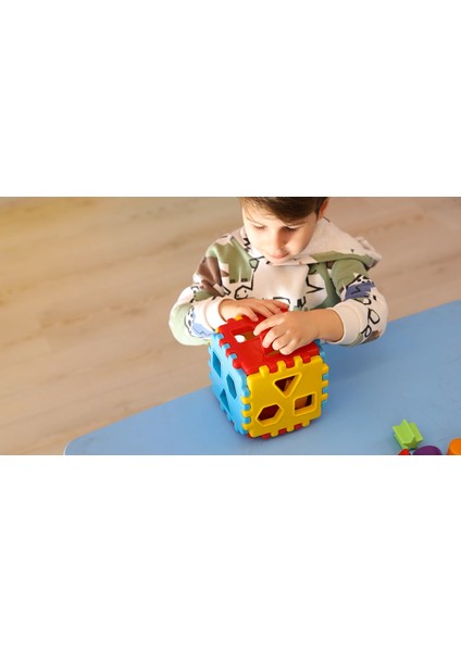 Bultak Küp Şekil Eşleştirme Oyuncağı 1 Yaş+ Montessori Eğitim Seti (12 Parça)
