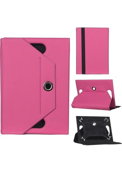 Apple Ipad Mini 2 A1489 Universal Standlı Tablet Kılıfı Pembe