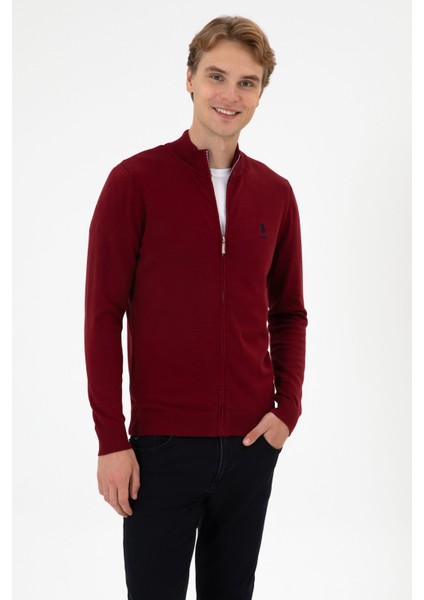 Erkek Bordo Hırka (Triko) 50313684-VR014