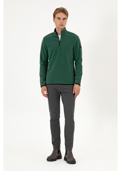 Erkek Koyu Yeşil Sweatshirt 50313777-VR079 fırsatları