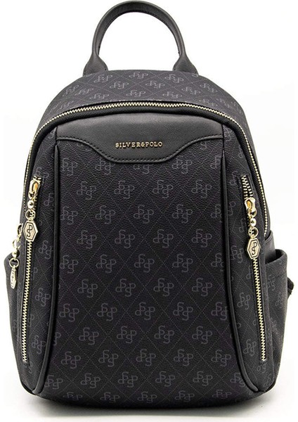 Kadın 906-45407 Sılver Polo Sırt Çantası M178 Siyah-Mat Siyah