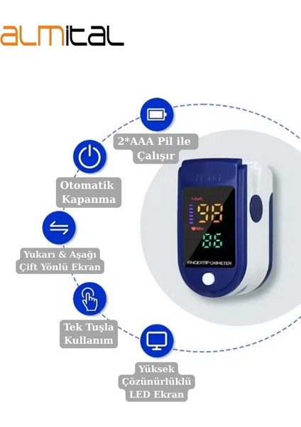 Oxyra Parmak Tipi Oksimetre Kan Oksijen Nabız Ölçer modelleri