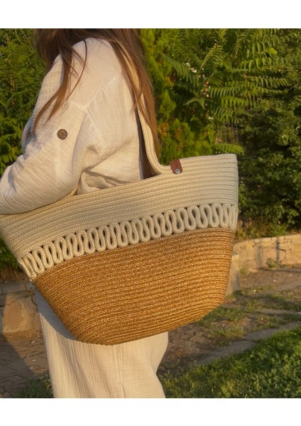 Malvidas Handmade Hasır Omuz Çantası