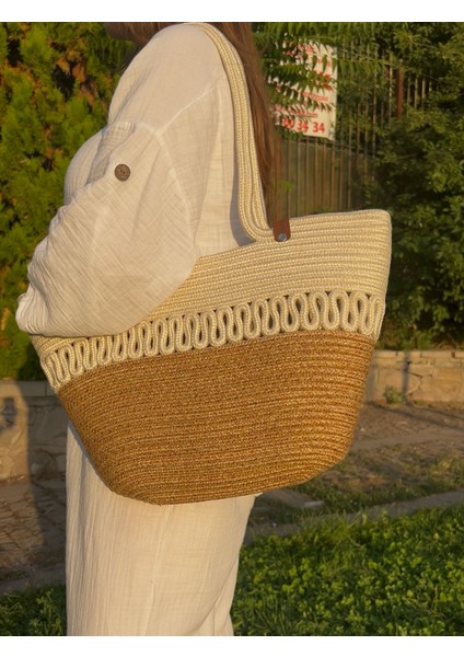 Malvidas Handmade Hasır Omuz Çantası modelleri