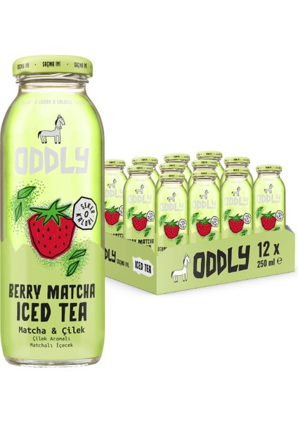 Berry Matcha Soğuk Çay Cam Matcha Çilek 250 ml x 12 Adet fiyatları