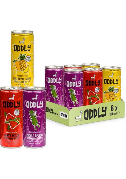 Bu Üçlü Çok Güçlü! (Turşu Suyu, Karpuz-Nane, Ananas-Mango) Gazlı İçecek Kutu 250 ml 6 Adet fiyatları