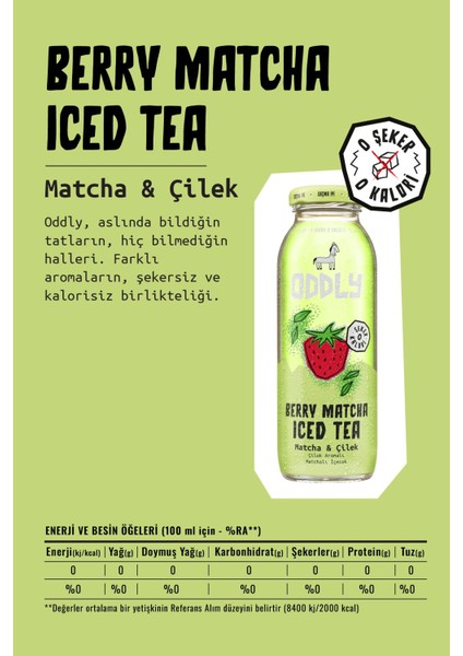 Berry Matcha Soğuk Çay Cam Matcha Çilek 250 ml x 12 Adet modelleri