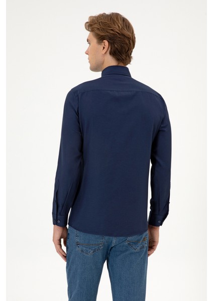Erkek Lacivert Gömlek Basic 50316723-VR033 indirimleri