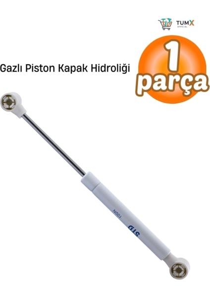 Dolap Amortisörü Gazlı Piston Kapak Hidroliği Beyaz