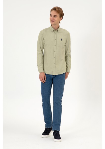 Erkek Açık Haki Gömlek Basic 50316723-VR183 fırsatları