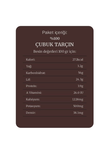 Çubuk Tarçın 40 gr modelleri