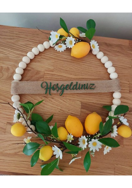 Limonlu Kapı Süsü ve Sepet Seti, Hediye, Çelenk, Dekor, Yapay Çiçek, Kapı Sepeti modelleri