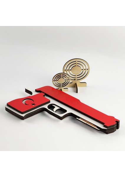 Lastik Atan Ahşap Tabanca – Eğlenceli Hedef Oyunu ve Yarışma Seti, Hedef Oyunu, Lastik Atan Ahşap Oyuncak Tabanca ve Hedef Seti – Çocuklar ve Yetişkinler Için Eğlenceli Atış Oyunu fiyatları