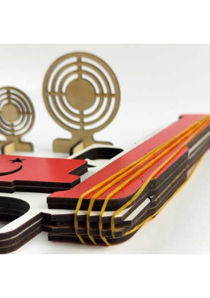 Lastik Atan Ahşap Tabanca – Eğlenceli Hedef Oyunu ve Yarışma Seti, Hedef Oyunu, Lastik Atan Ahşap Oyuncak Tabanca ve Hedef Seti – Çocuklar ve Yetişkinler Için Eğlenceli Atış Oyunu fırsatları