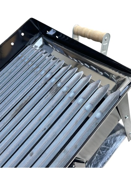 Acn Kömürlü Mangal 35 x 60 cm Kalın 3 mm Lama Izgaralı fırsatları