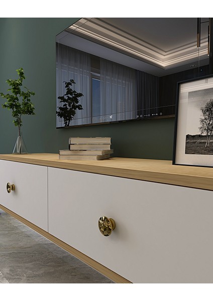 TDA1202DB- Zuzu Duvara Montaj Tv Stand 120CM Safirmeşe-Beyaz modelleri