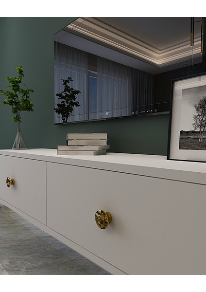 TDA1202B- Zuzu Duvara Montaj Tv Stand 120CM Beyaz modelleri