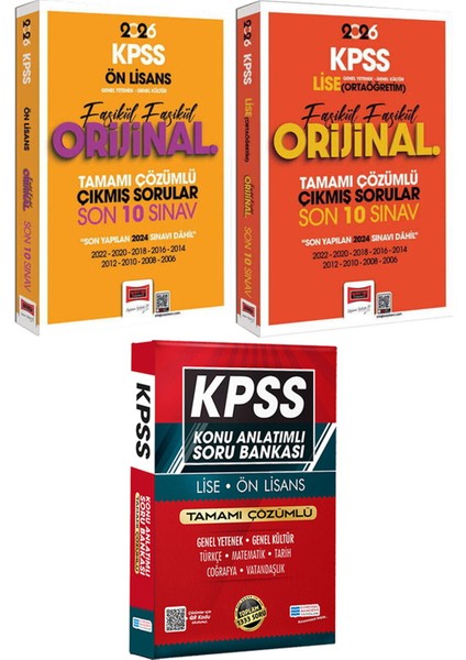 2026 Kpss Lise Ön Lisans Fasikül Fasikül Orijinal Çıkmış Son 10 Sınav - Lise Önlisans Konu Ant. Soru