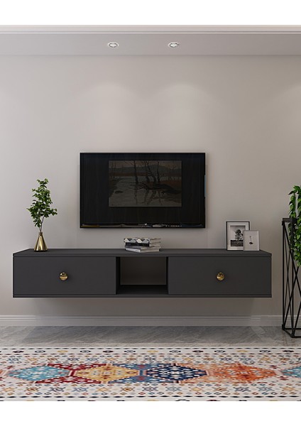 TDA1501A- Zuzu Duvara Montaj Tv Stand 150CM Antrasit