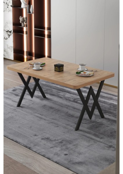 Ege 4 Kişilik Mutfak Masa Takımı -Krem Kumaş 70X110 W Mutfak Masası Ege Sandalye Krem Kumaş