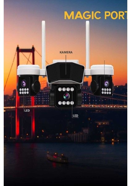 G63 Pro, 9mp, Wifi, 3 Lens, Akıllı Kamera, Yapay Zeka, Insan Algılama, Uzak Izleme, fiyatları