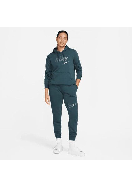 Sportswear Club Fleece Shine Kadın Yeşil Eşofman Altı