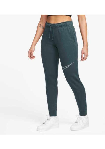 Sportswear Club Fleece Shine Kadın Yeşil Eşofman Altı