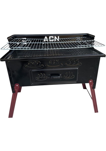 Acn Kömürlü Mangal 35X 60 cm Katlanır Ayaklı Çift Izgaralı fiyatları