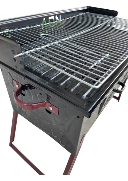 Acn Kömürlü Mangal 35X 60 cm Katlanır Ayaklı Çift Izgaralı fırsatları