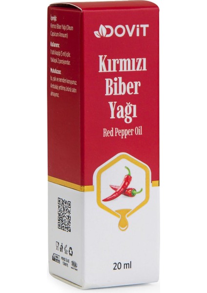 Kırmızı Biber Yağı 20 ml fiyatları